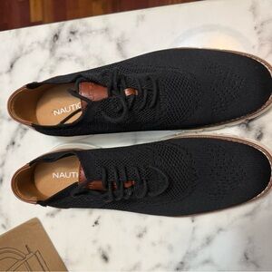 Nautica Men's Black Knit Oxfords